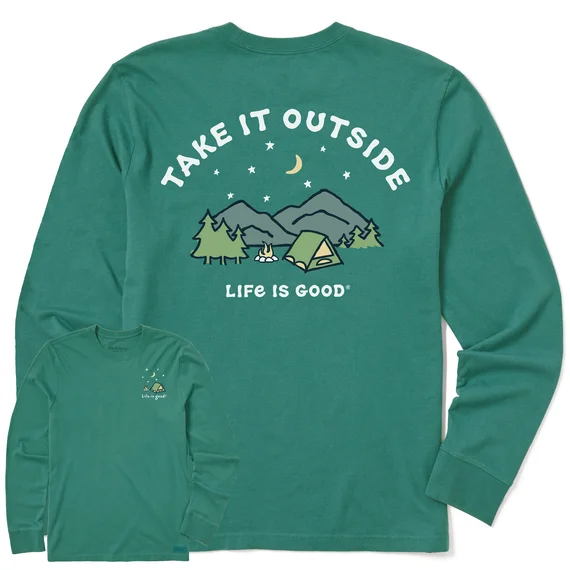 Men's Take It Outside Camping Long Sleeve Crusher-lite Tee