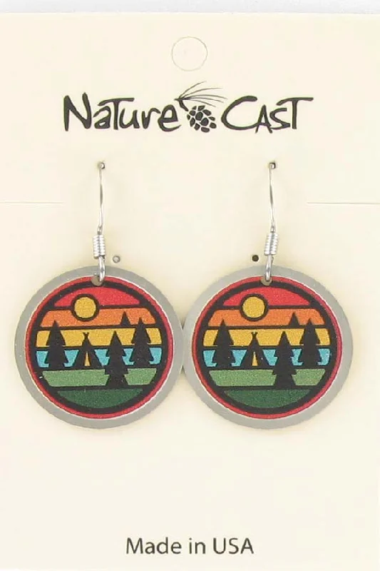 Camping Stripes Dangle Earring