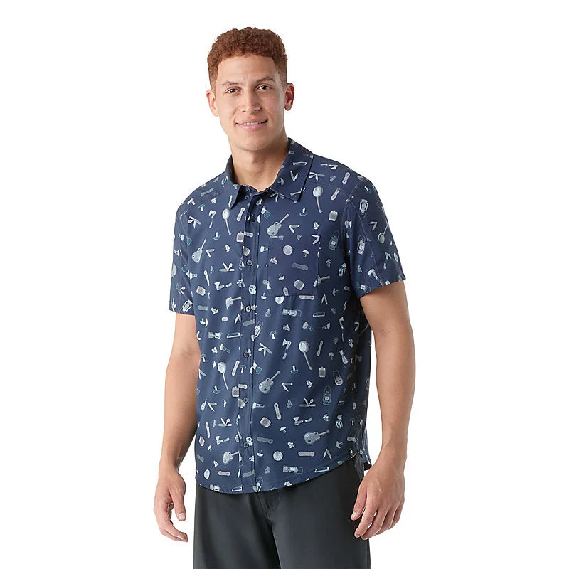 Men's Everyday Short Sleeve Button Down - Deep Navy/Gone Camping