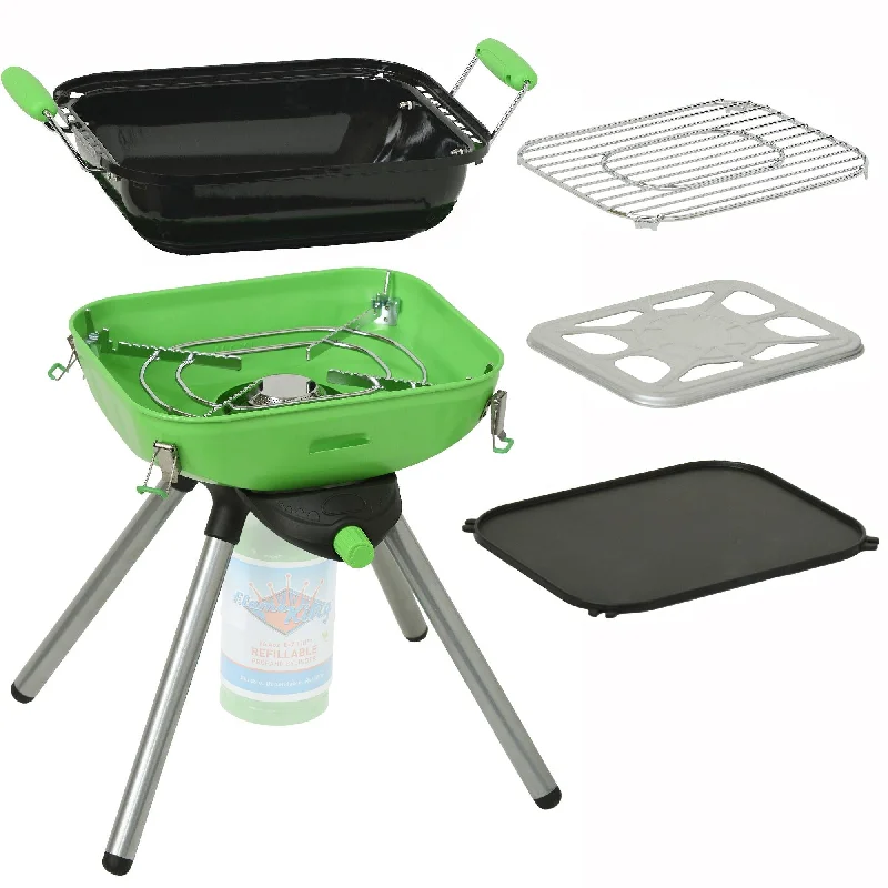 Flame King Multi-Function Portable BBQ Grill Camp Stove Camping