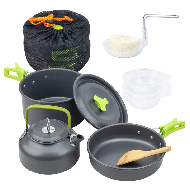 Camping equipment pots and pans